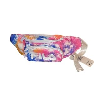 Fila Multicolor Tie-Dye Waist Fanny Pack Crossbody Bag Snap Buckle Belt